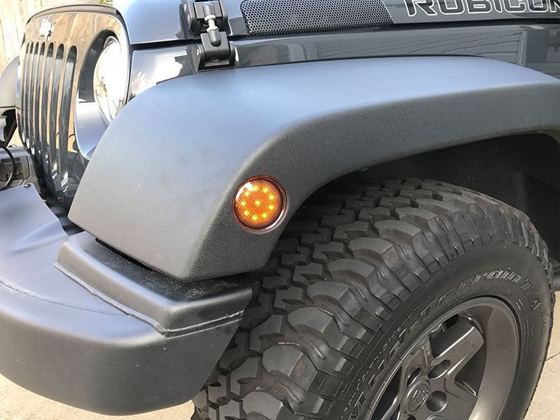 Raxiom LED Side Marker Lights; Smoked (07-18 Jeep Wrangler JK)
