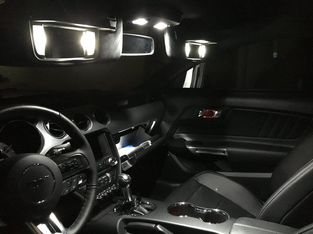Raxiom Axial Series Stage 2 Interior LED Lighting Kit; Cool White (15-23 Mustang)