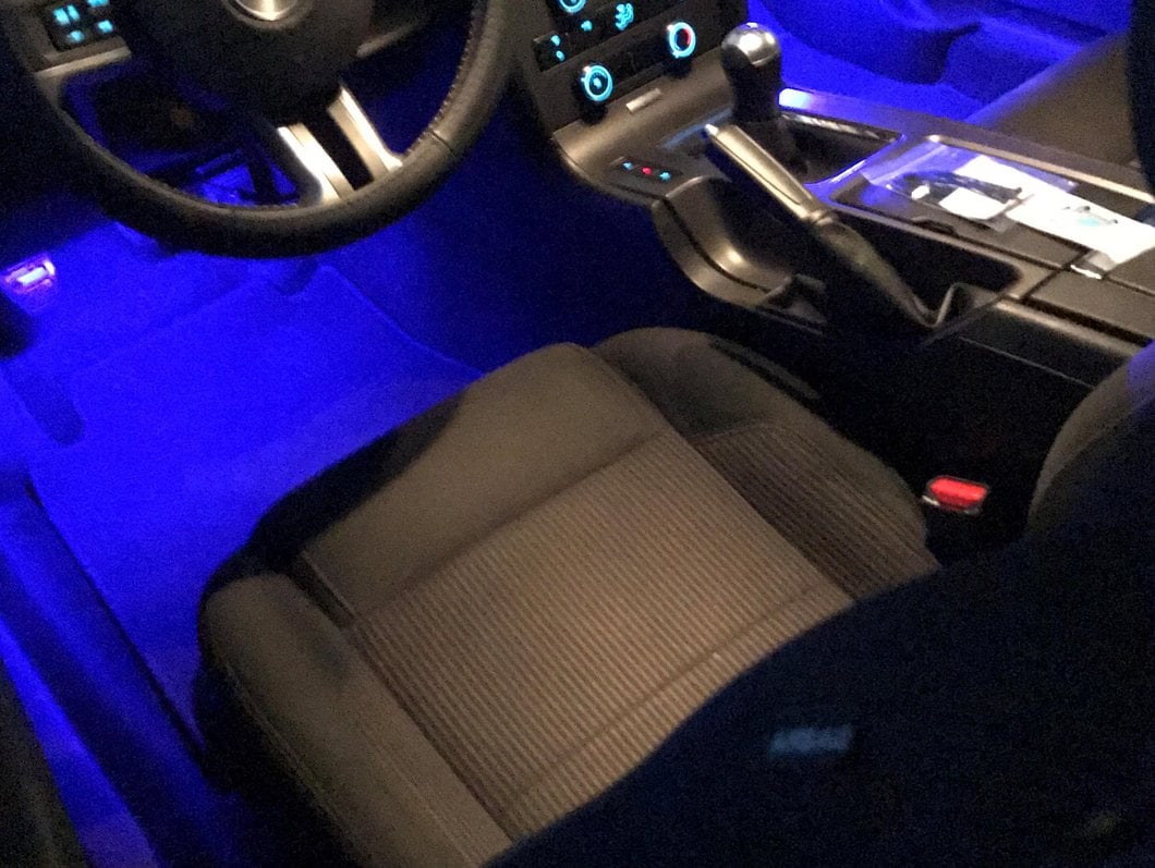 Raxiom LED Footwell Lighting Kit; Blue (05-14 Mustang)