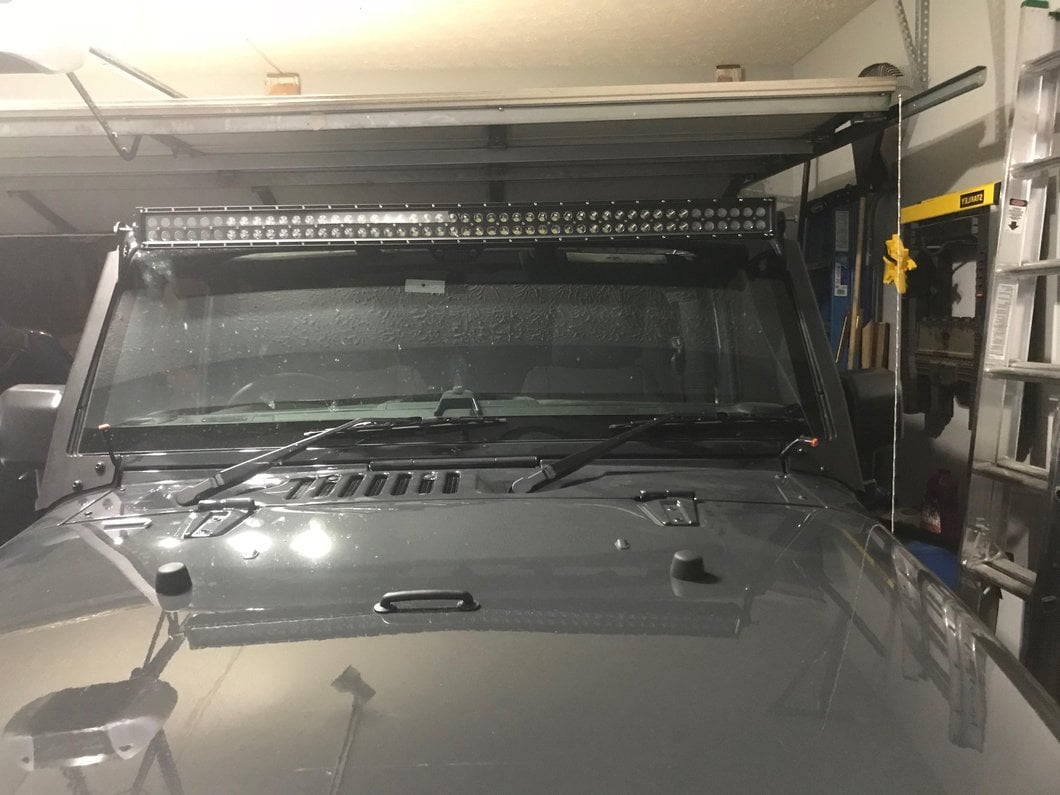 Raxiom 50-Inch Straight Dual Row LED Light Bar; Flood/Spot Combo Beam (07-18 Jeep Wrangler JK)