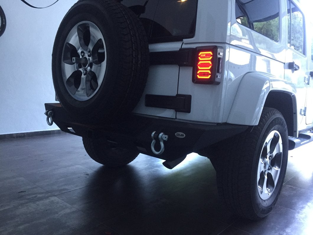 Raxiom LED Tail Lights; Black Housing; Smoked Lens (07-18 Jeep Wrangler JK)