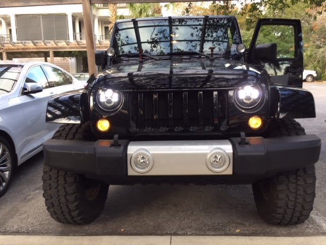 Raxiom Axial Series LED Daymaker Headlights; Black Housing; Clear Lens (97-18 Jeep Wrangler TJ & JK)