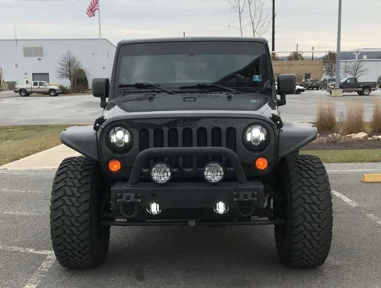 Raxiom Axial Series LED Daymaker Headlights; Black Housing; Clear Lens (97-18 Jeep Wrangler TJ & JK)
