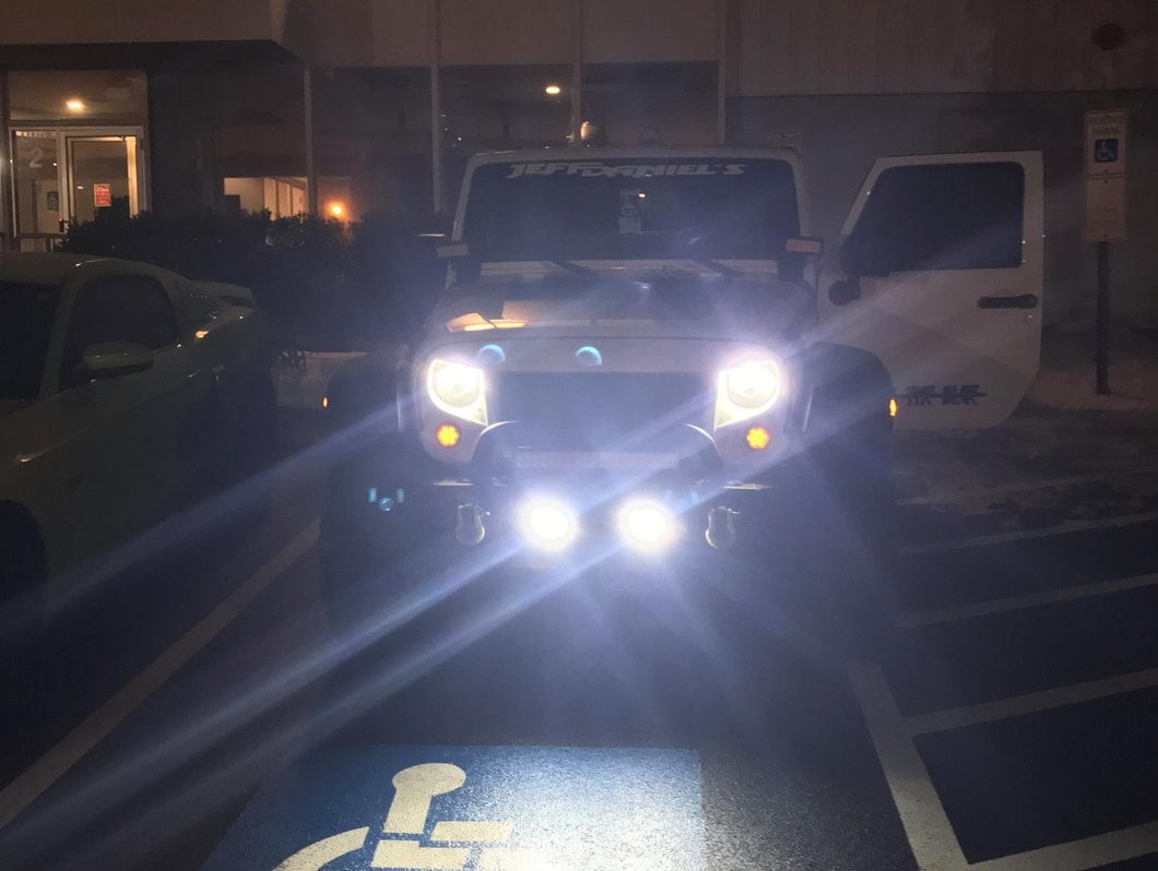 Raxiom Axial Series LED Daymaker Headlights; Black Housing; Clear Lens (97-18 Jeep Wrangler TJ & JK)