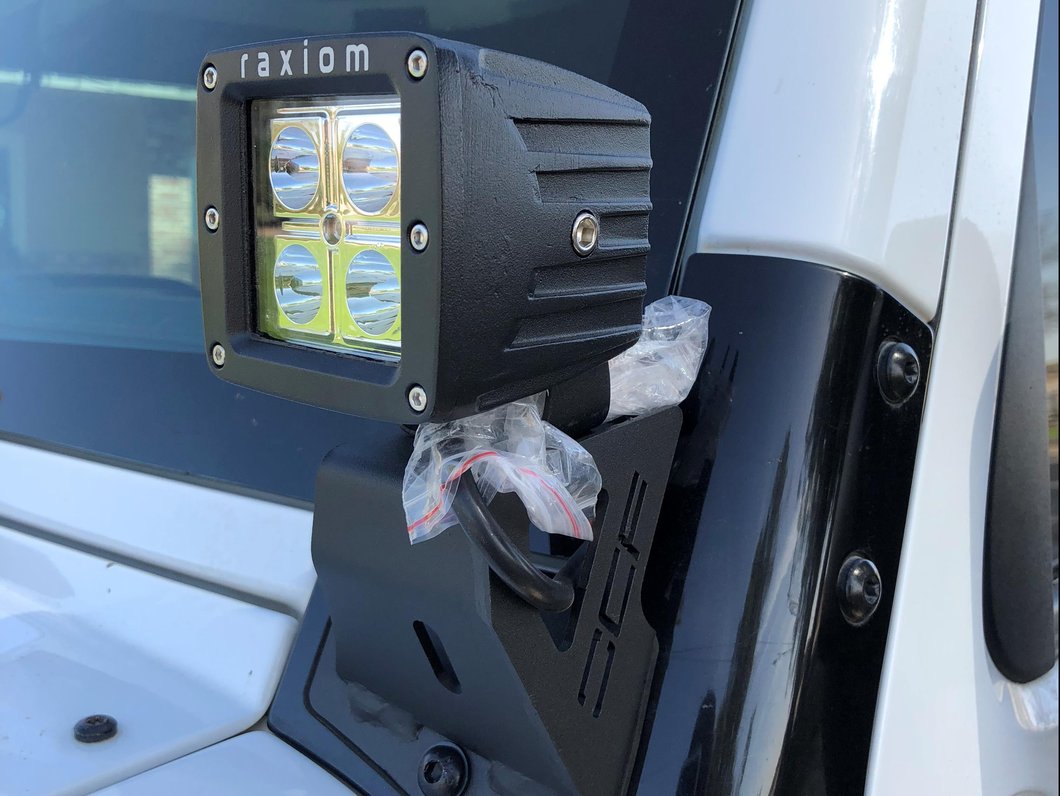 Raxiom 3-Inch Square 4-LED Off Road Light; Spot Beam (Universal; Some Adaptation May Be Required)