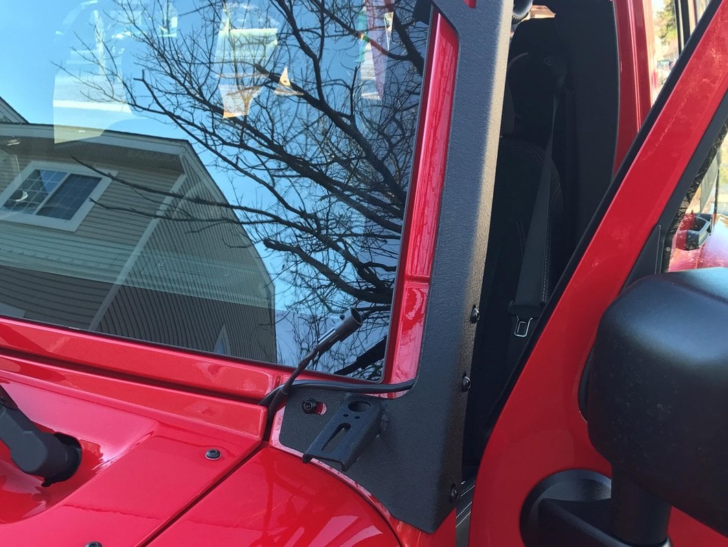 Raxiom 50-Inch LED Light Bar Windshield Mount with Auxiliary Bracket (07-18 Jeep Wrangler JK)