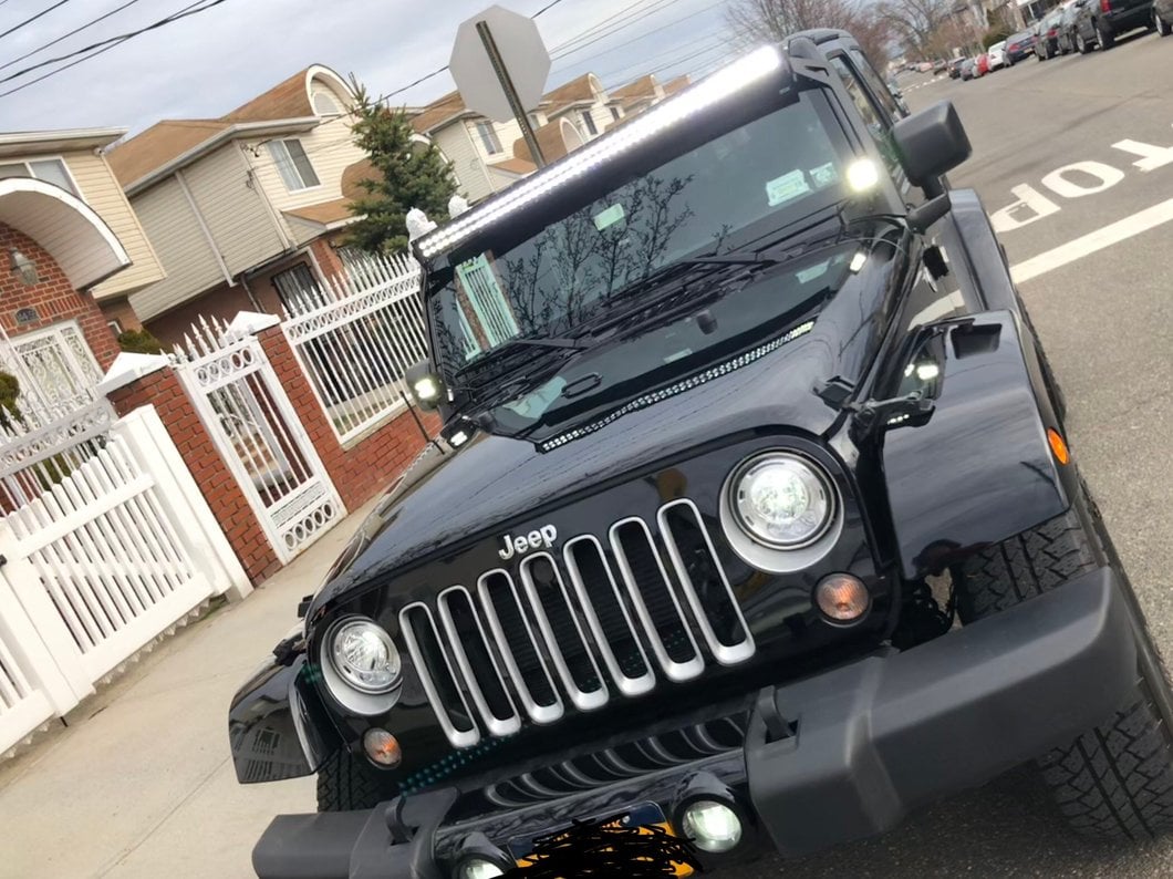 Raxiom 50-Inch Straight Dual Row LED Light Bar; Flood/Spot Combo Beam (07-18 Jeep Wrangler JK)