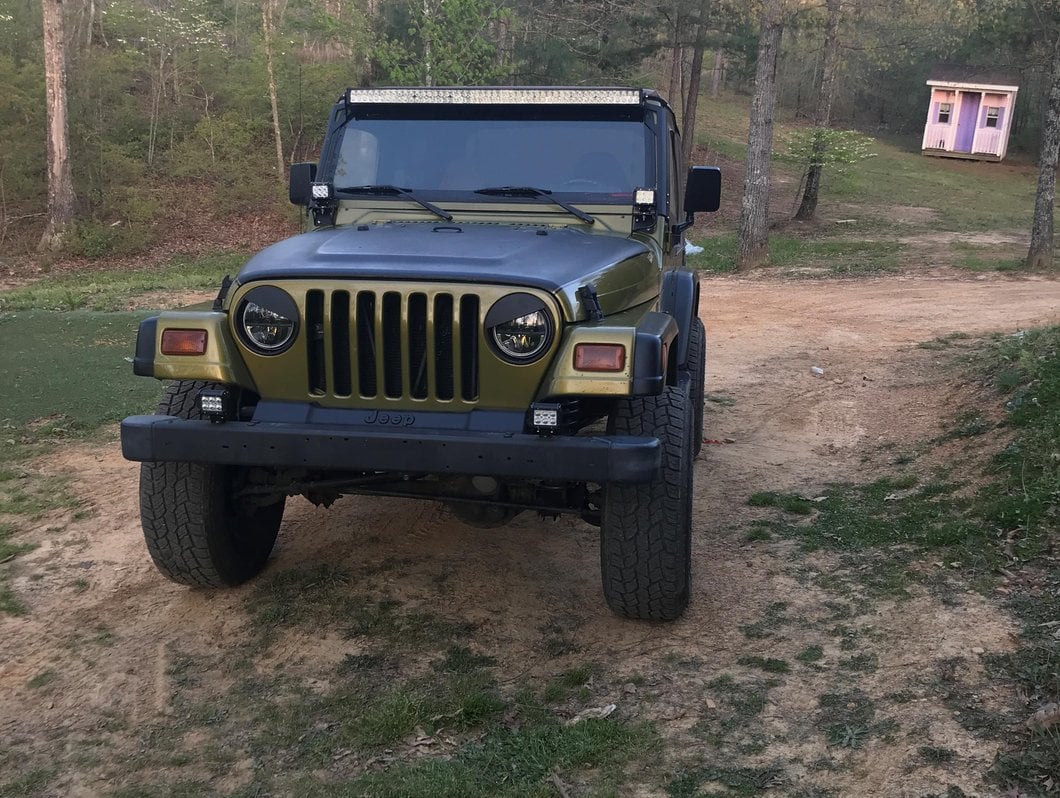 Raxiom Axial Series LED Headlights; Black Housing; Clear Lens (97-18 Jeep Wrangler TJ & JK)