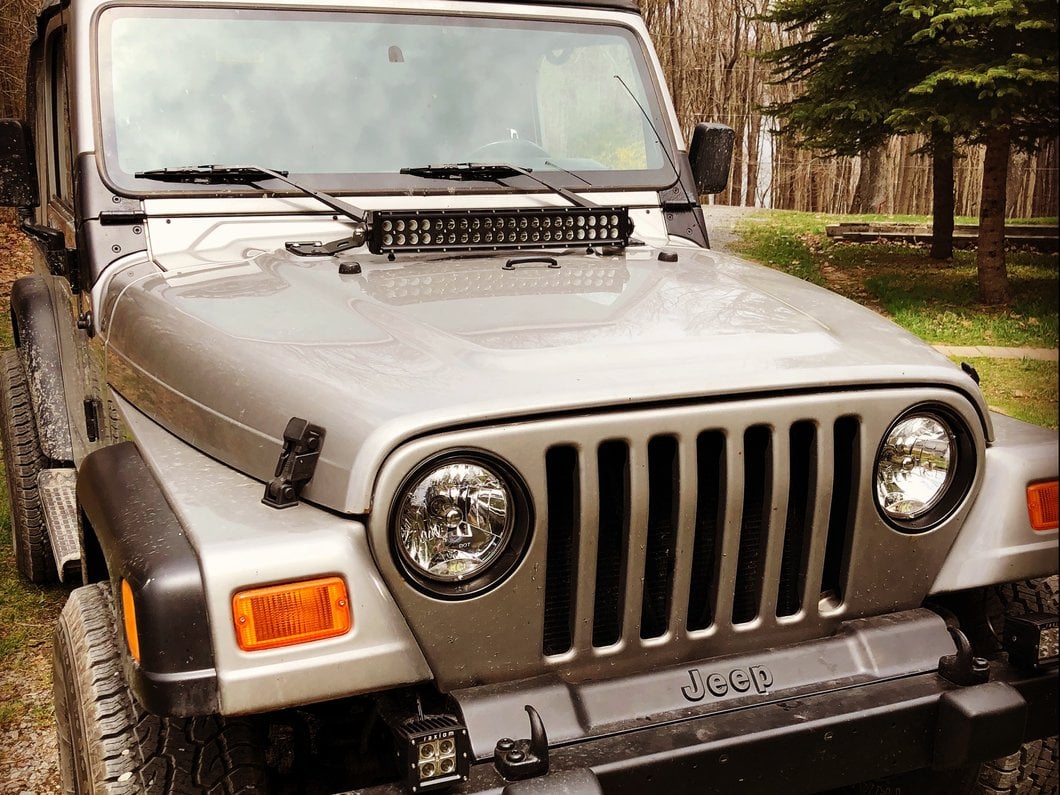 Raxiom 20-Inch Dual Row LED Light Bar; Flood/Spot Combo Beam (Universal; Some Adaptation May Be Required)