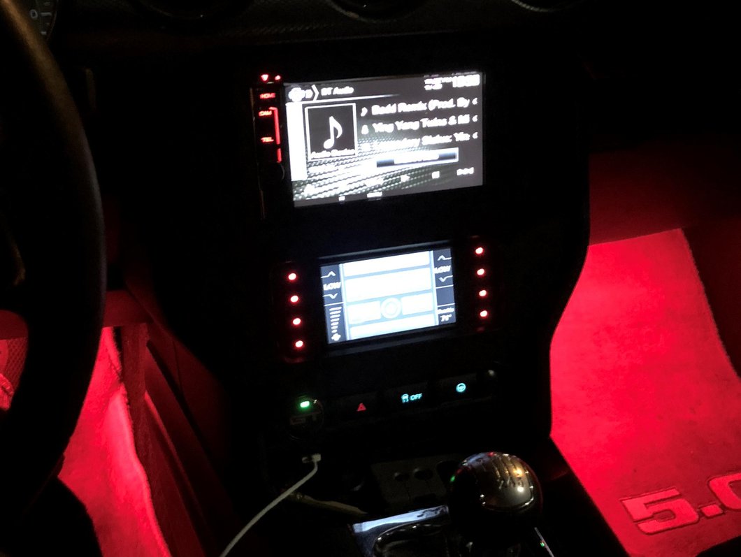 Raxiom LED Footwell Lighting Kit; Red (15-23 Mustang)