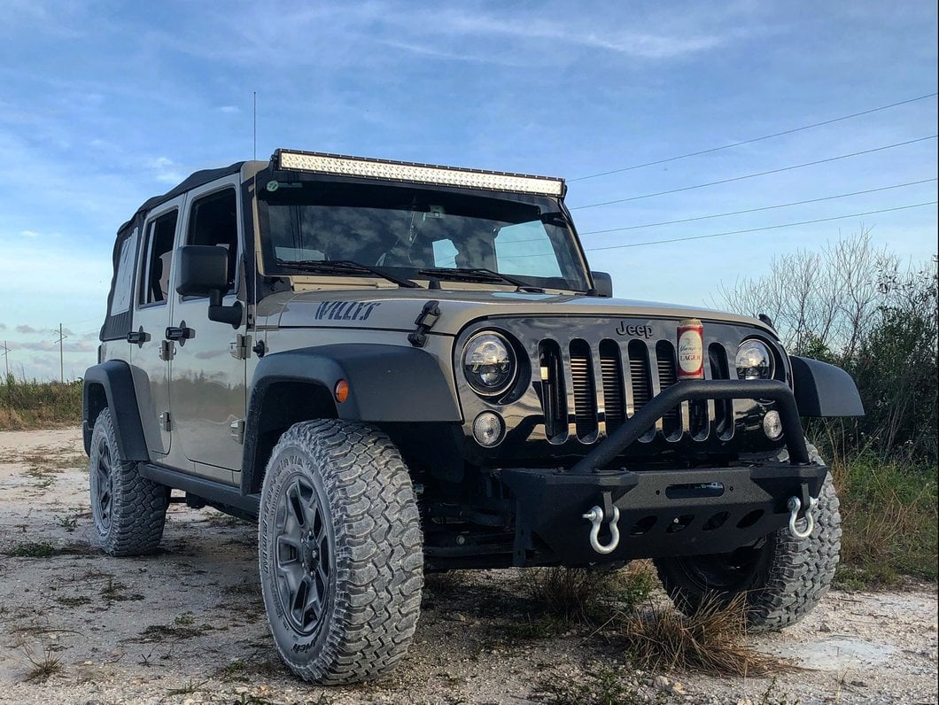 Raxiom 50-Inch LED Light Bar Windshield Mount (07-18 Jeep Wrangler JK)