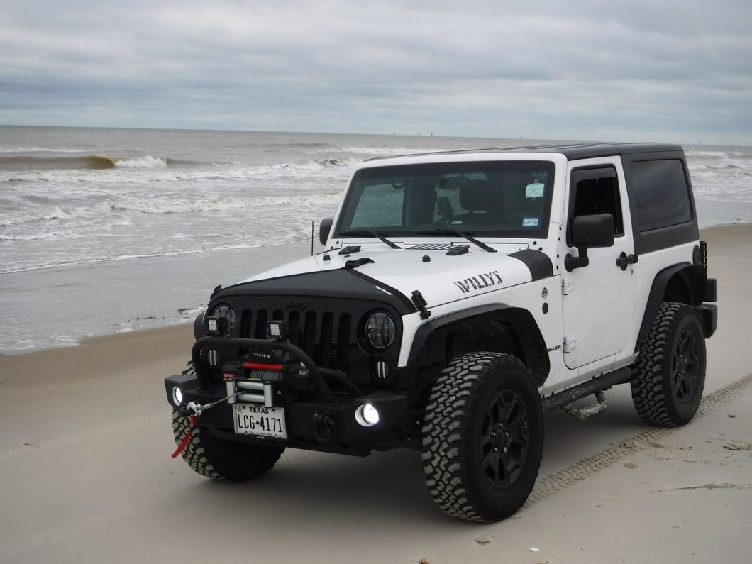 Raxiom Axial Series LED Headlights; Black Housing; Clear Lens (97-18 Jeep Wrangler TJ & JK)