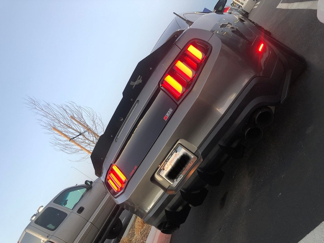 Raxiom Vector V2 LED Tail Lights; Gloss Black Housing; Clear Lens (10-12 Mustang)