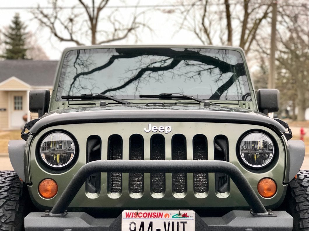 Raxiom Axial Series LED Headlights; Black Housing; Clear Lens (97-18 Jeep Wrangler TJ & JK)