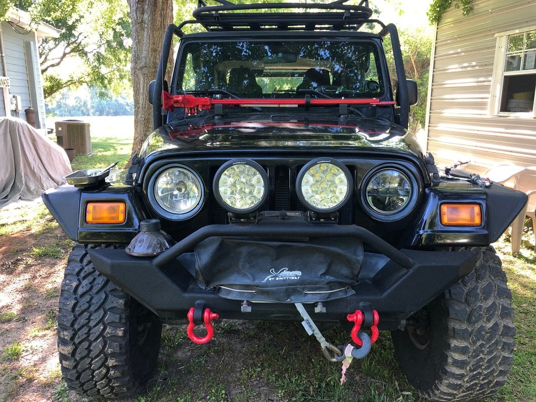 Raxiom Axial Series LED Headlights; Black Housing; Clear Lens (97-18 Jeep Wrangler TJ & JK)