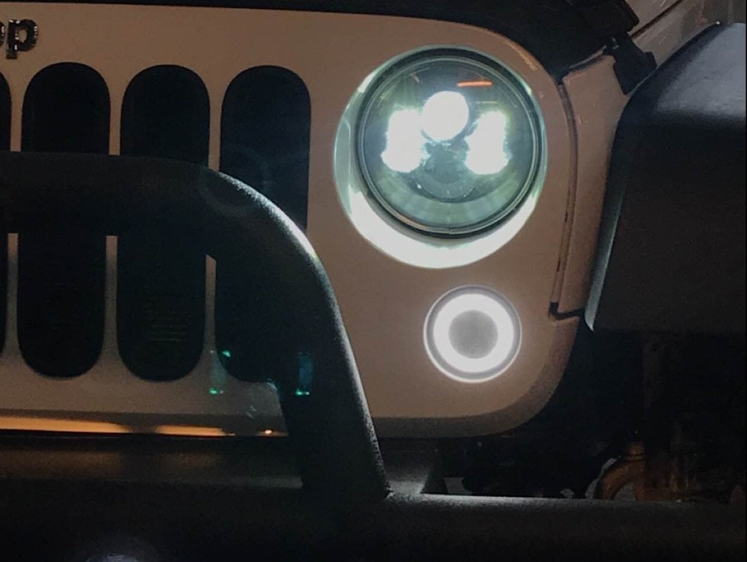 Raxiom Axial Series LED Turn Signals with Halo; Smoked (07-18 Jeep Wrangler JK)
