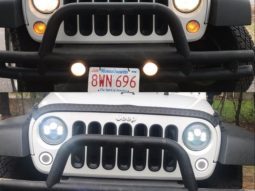 Raxiom Axial Series LED Turn Signals with Halo; Smoked (07-18 Jeep Wrangler JK)