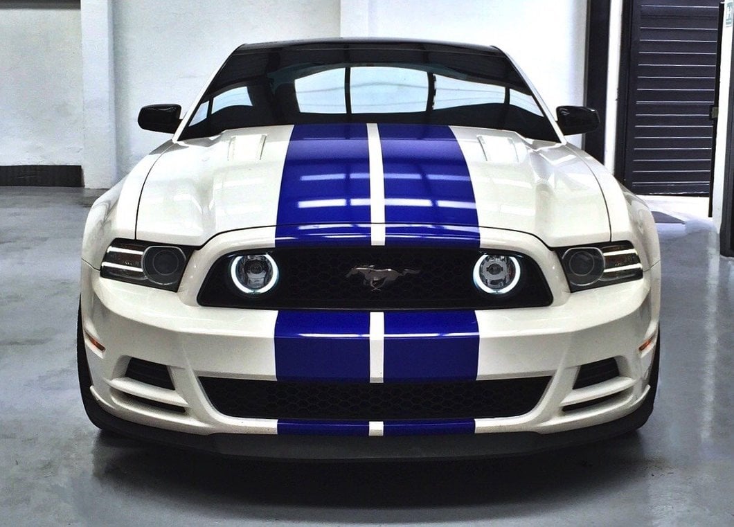 Raxiom CCFL Halo Fog Lights; Chrome (13-14 Mustang GT)