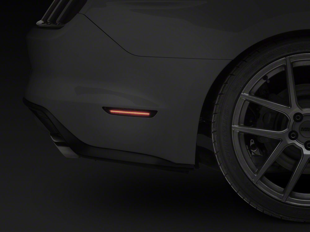 Raxiom Axial Series LED Side Marker Lights; Rear; Smoked (15-23 Mustang)