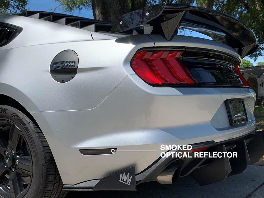 Raxiom Axial Series LED Side Marker Lights; Rear; Smoked (15-23 Mustang)