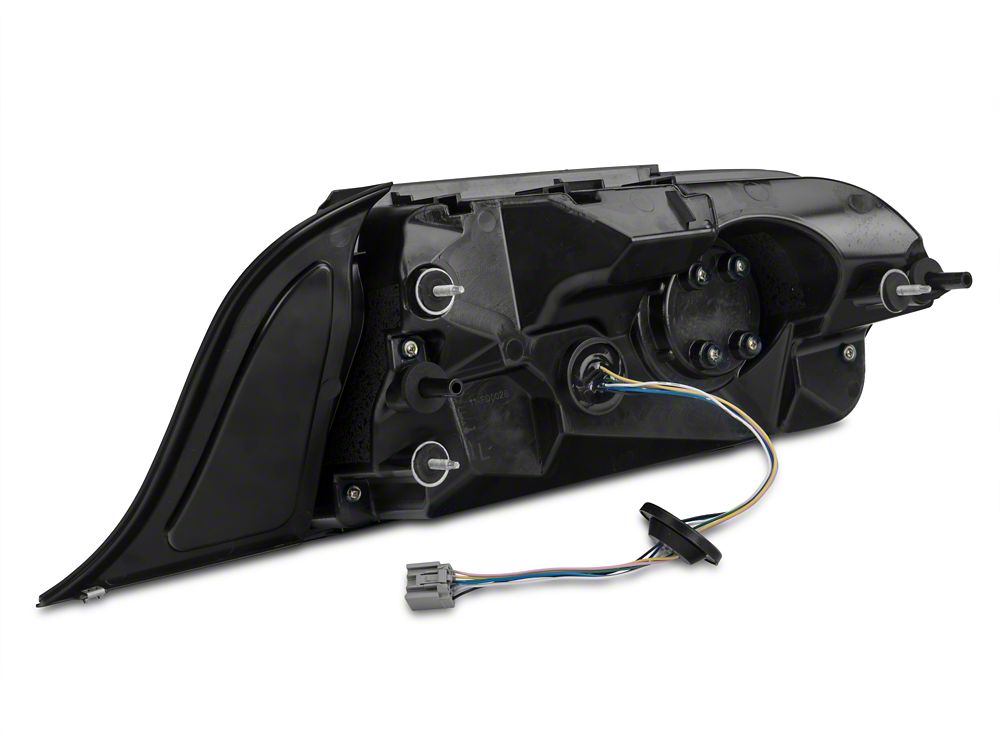Raxiom Halo LED Tail Lights; Gloss Black Housing; Smoked Lens (15-23 Mustang)