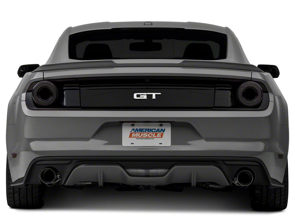 Raxiom Halo LED Tail Lights; Gloss Black Housing; Smoked Lens (15-23 Mustang)