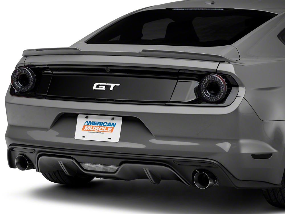 Raxiom Halo LED Tail Lights; Gloss Black Housing; Smoked Lens (15-23 Mustang)
