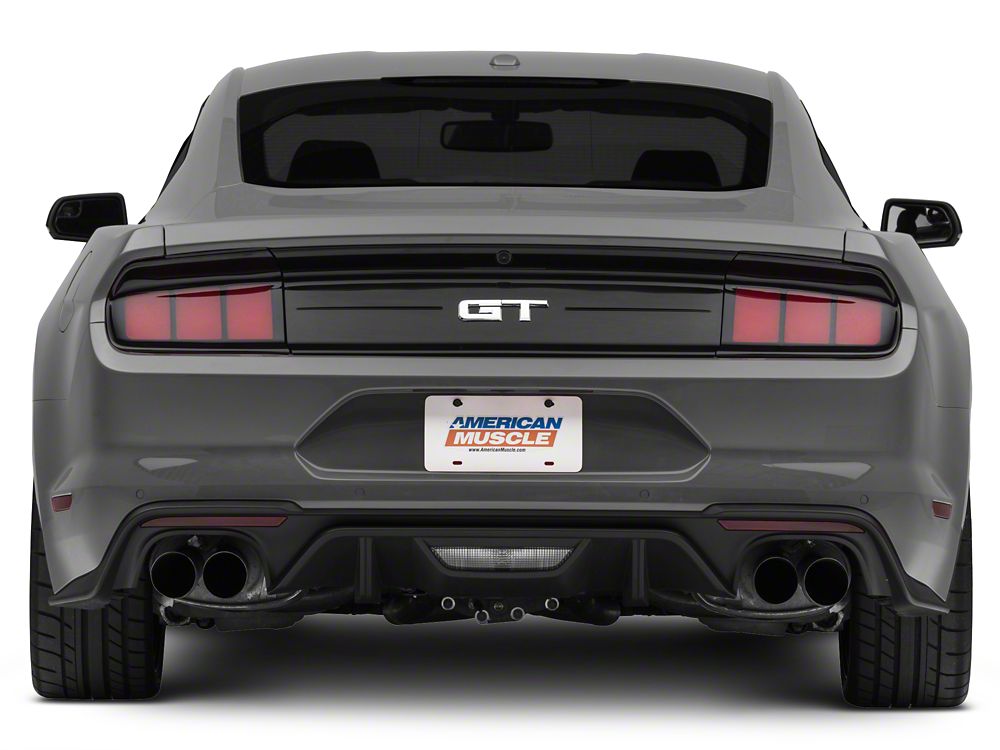 Raxiom Profile LED Tail Lights; Gloss Black Housing; Red Lens (15-23 Mustang)