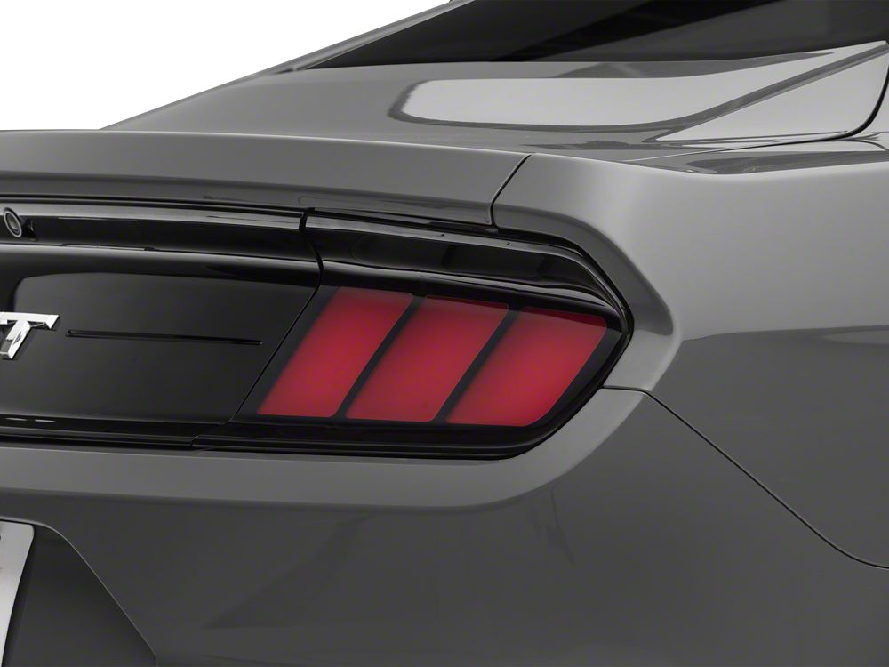 Raxiom Profile LED Tail Lights; Gloss Black Housing; Red Lens (15-23 Mustang)