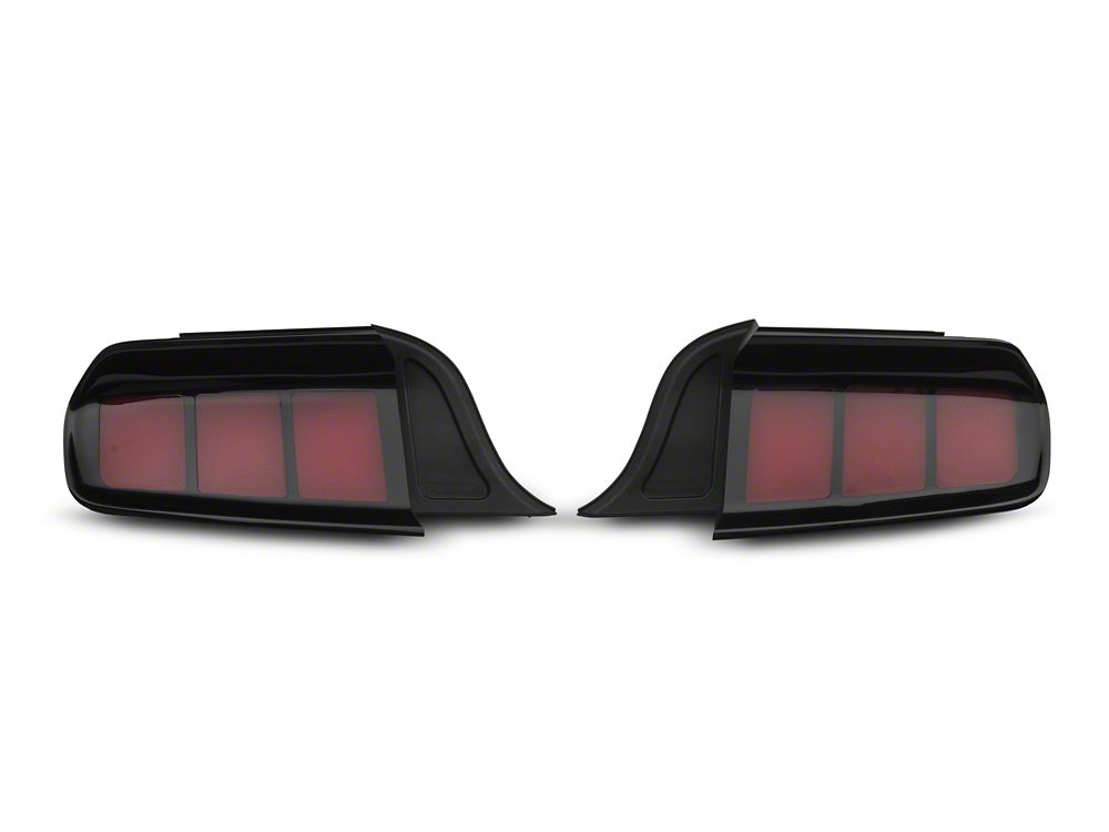Raxiom Profile LED Tail Lights; Gloss Black Housing; Red Lens (15-23 Mustang)