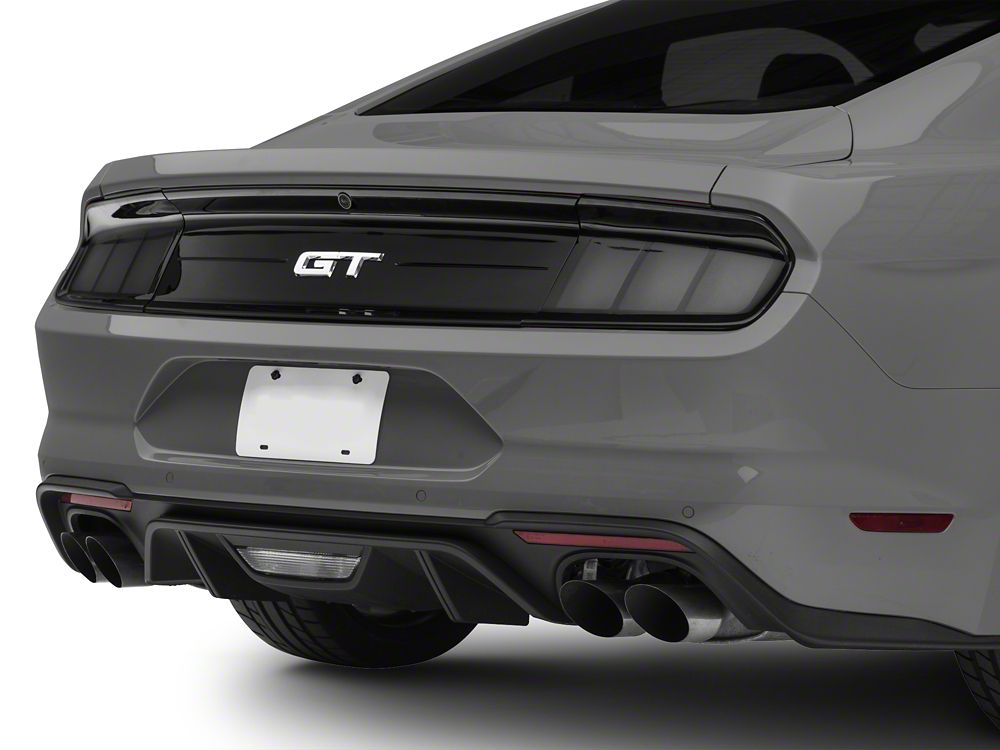 Raxiom Profile LED Tail Lights; Gloss Black Housing; Smoked Lens (15-23 Mustang)