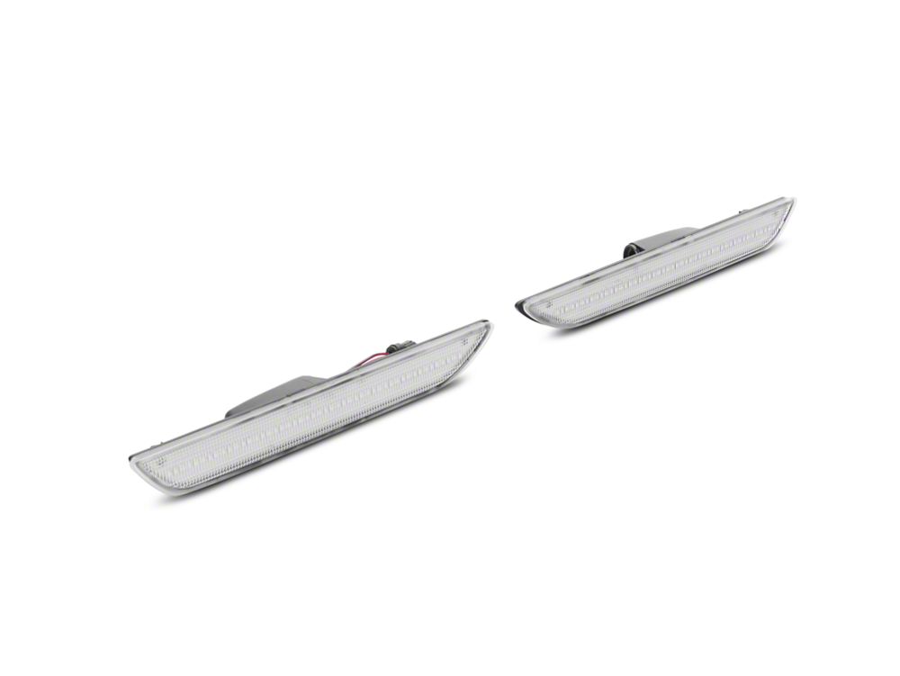 Raxiom Axial Series LED Side Marker Lights; Rear; Clear (15-23 Mustang)