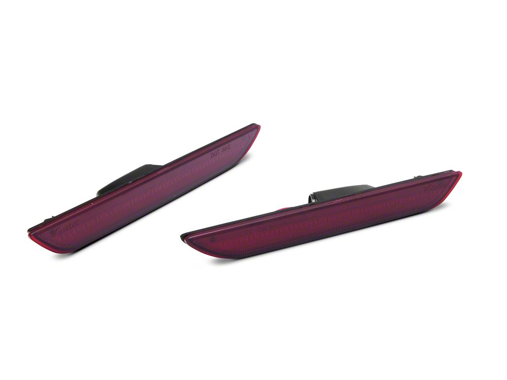 Raxiom Axial Series LED Side Marker Lights; Rear; Red (15-23 Mustang)