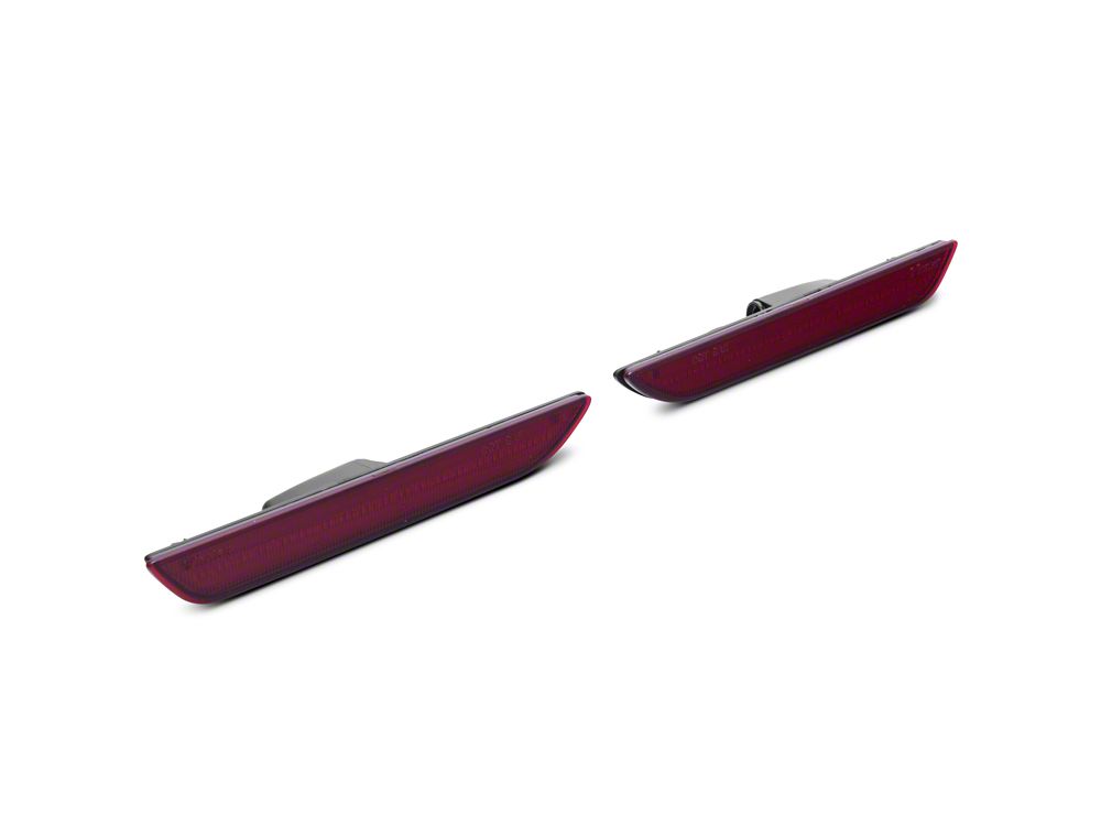 Raxiom Axial Series LED Side Marker Lights; Rear; Red (15-23 Mustang)
