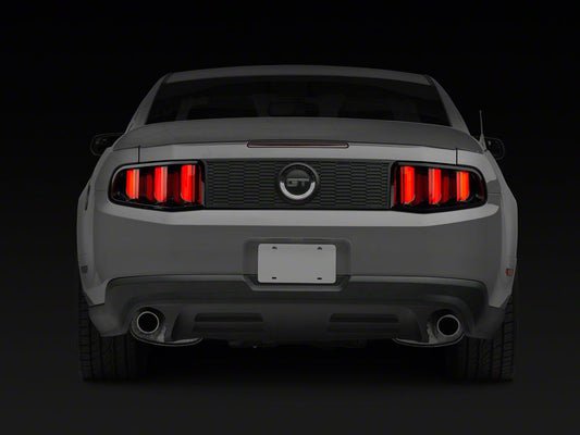 Raxiom Vector V2 LED Tail Lights; Gloss Black Housing; Clear Lens (10-12 Mustang)