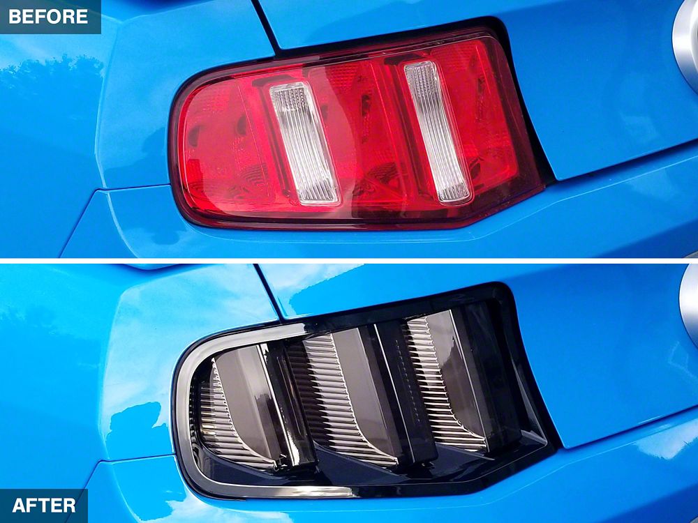Raxiom Vector V2 LED Tail Lights; Gloss Black Housing; Clear Lens (10-12 Mustang)
