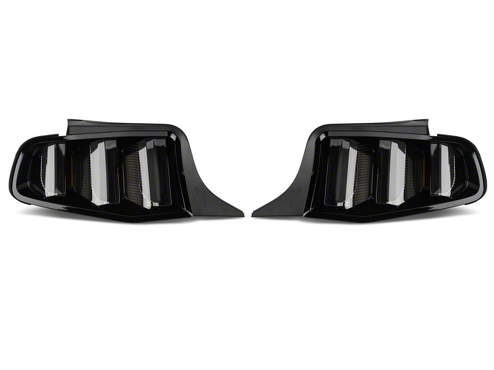 Raxiom Vector V2 LED Tail Lights; Gloss Black Housing; Clear Lens (10-12 Mustang)