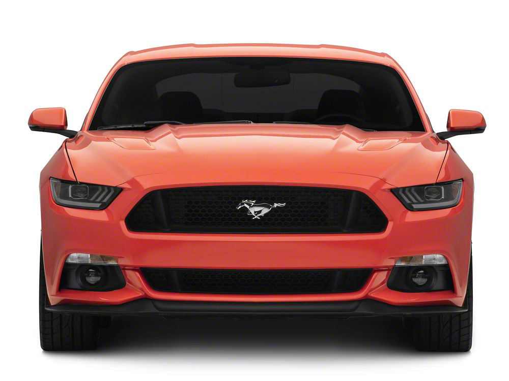 Raxiom LED Projector Headlights; Black Housing; Clear Lens (15-17 Mustang; 18-22 Mustang GT350, GT500)