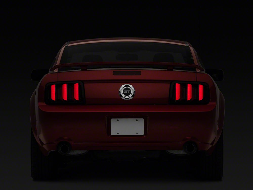 Raxiom Vector V2 LED Tail Lights; Black Housing; Smoked Lens (05-09 Mustang)