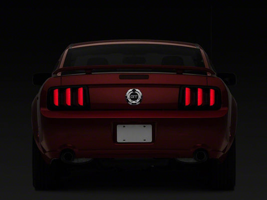 Raxiom Vector V2 LED Tail Lights; Black Housing; Smoked Lens (05-09 Mustang)