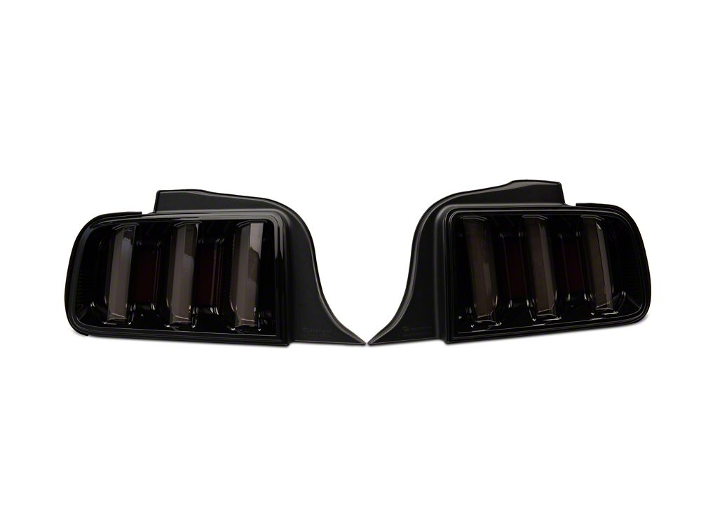 Raxiom Vector V2 LED Tail Lights; Black Housing; Smoked Lens (05-09 Mustang)