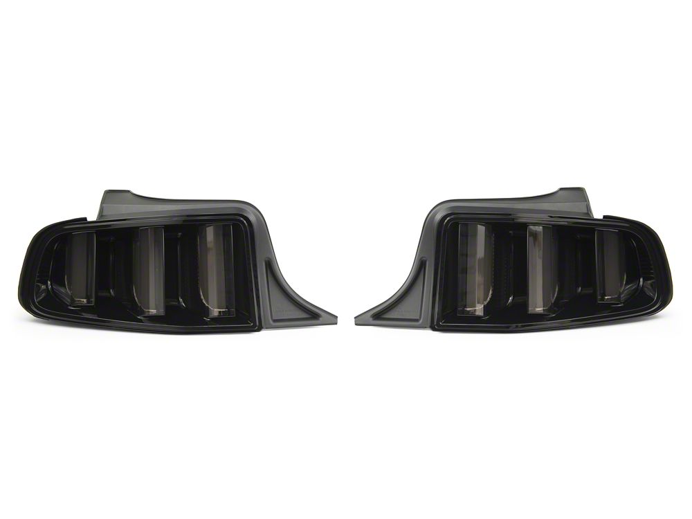 Raxiom Vector V2 Tail Lights; Black Housing; Clear Lens (13-14 Mustang)