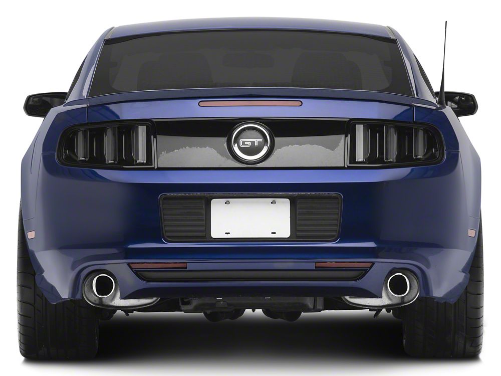 Raxiom Vector V2 Tail Lights; Black Housing; Clear Lens (13-14 Mustang)