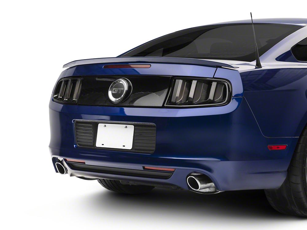Raxiom Vector V2 Tail Lights; Black Housing; Clear Lens (13-14 Mustang)