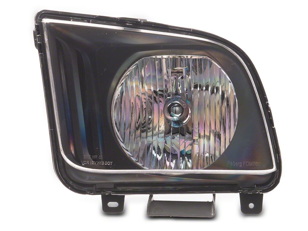 Raxiom Axial Series OEM Style Replacement Headlights; Chrome Housing; Clear Lens (05-09 Mustang w/ Factory Halogen Headlights, Excluding GT500)