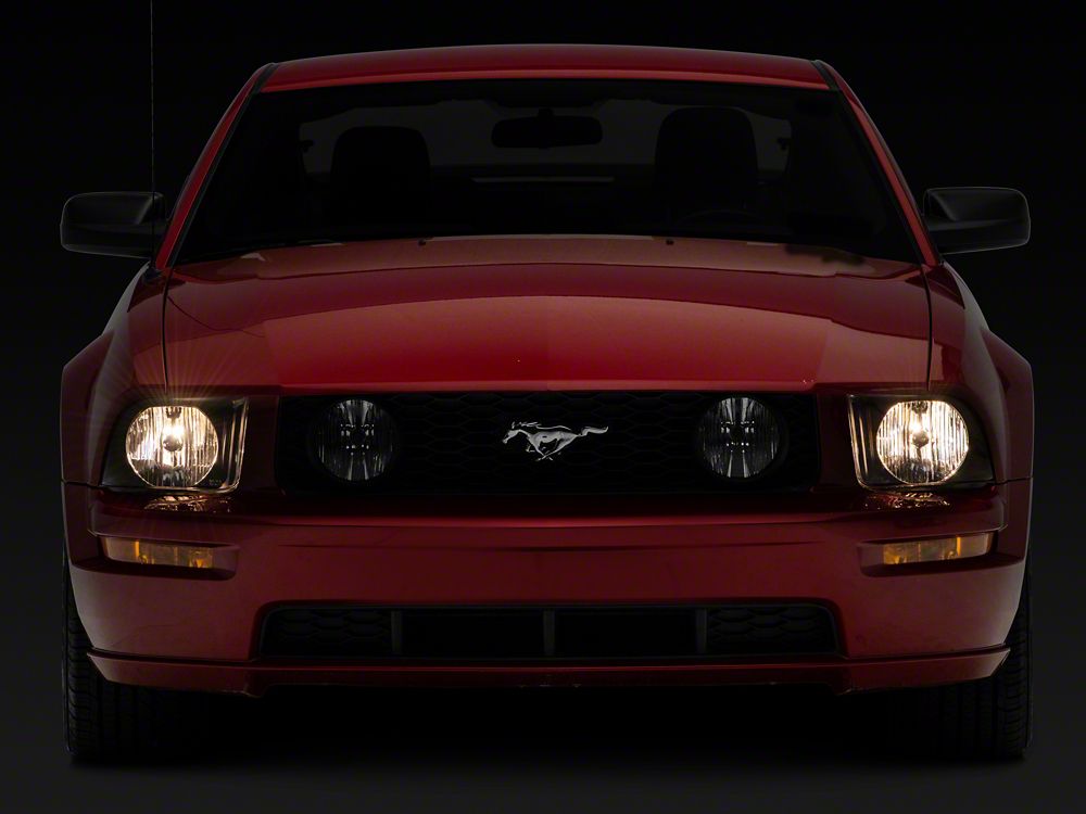 Raxiom Axial Series OEM Style Replacement Headlights; Chrome Housing; Clear Lens (05-09 Mustang w/ Factory Halogen Headlights, Excluding GT500)