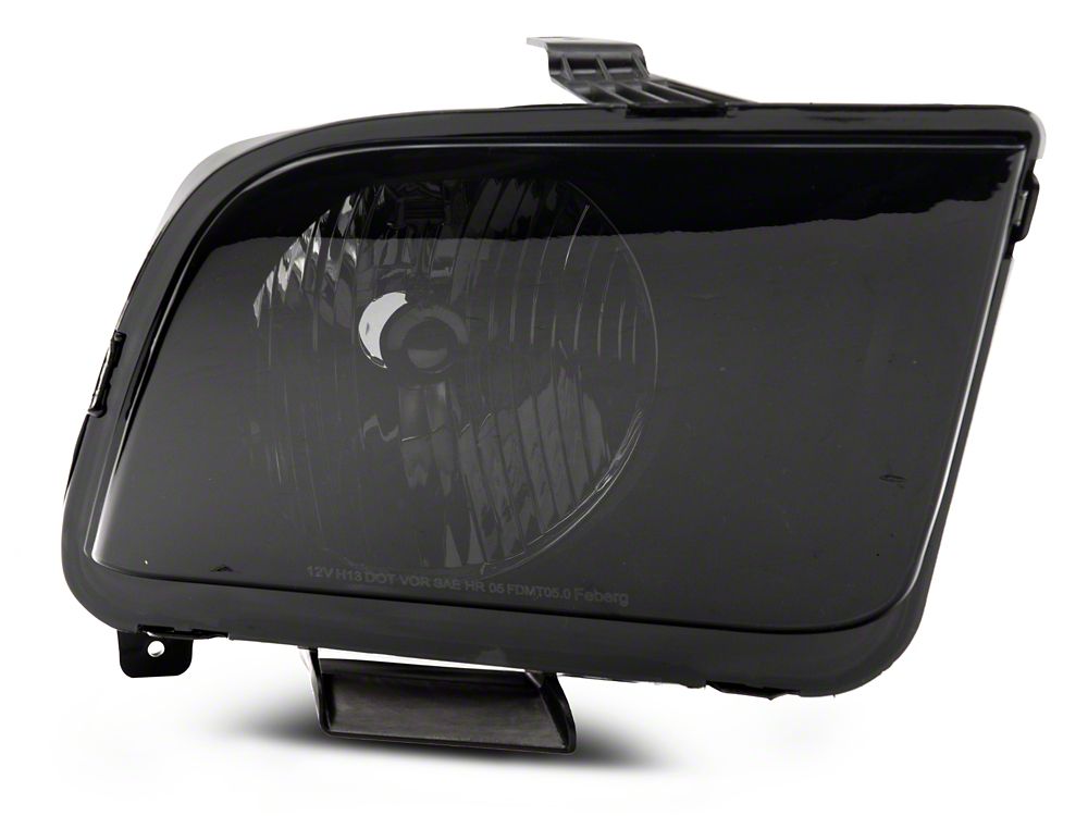 Raxiom Axial Series OEM Style Replacement Headlights; Chrome Housing; Smoked Lens (05-09 Mustang w/ Factory Halogen Headlights, Excluding GT500)