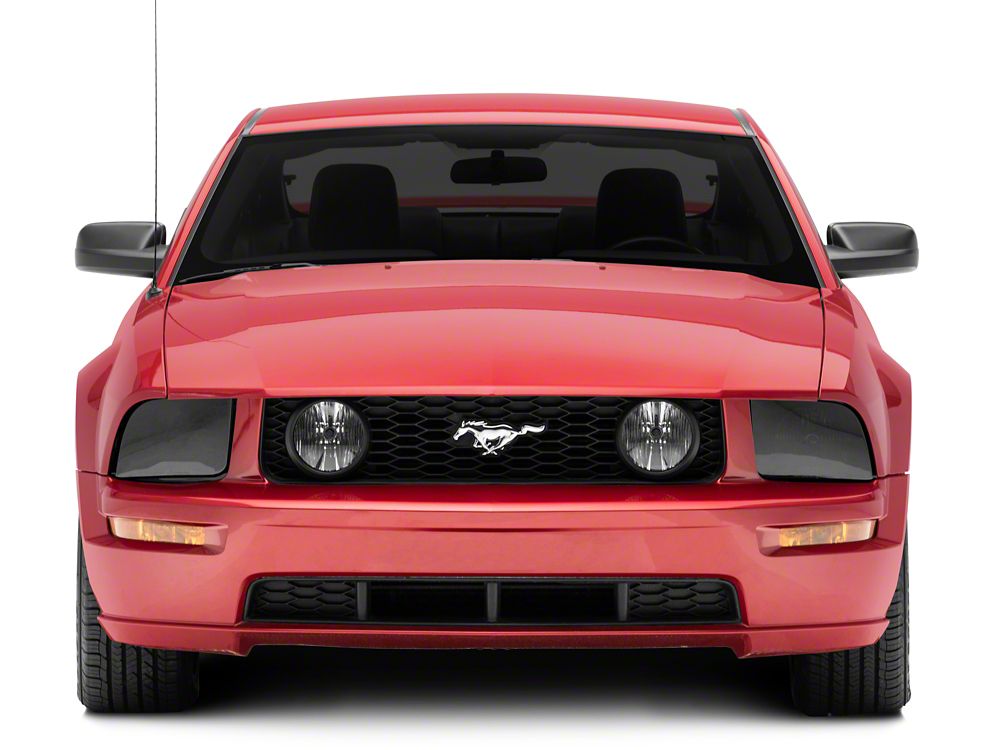 Raxiom Axial Series OEM Style Replacement Headlights; Chrome Housing; Smoked Lens (05-09 Mustang w/ Factory Halogen Headlights, Excluding GT500)