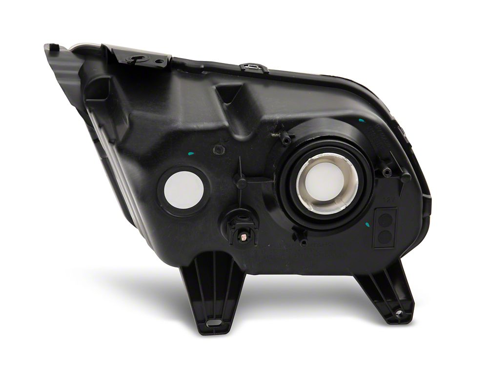 Raxiom Axial Series OEM Style Replacement Headlights; Black Housing with Chrome Accents; Clear Lens (10-12 Mustang w/ Factory Halogen Headlights)