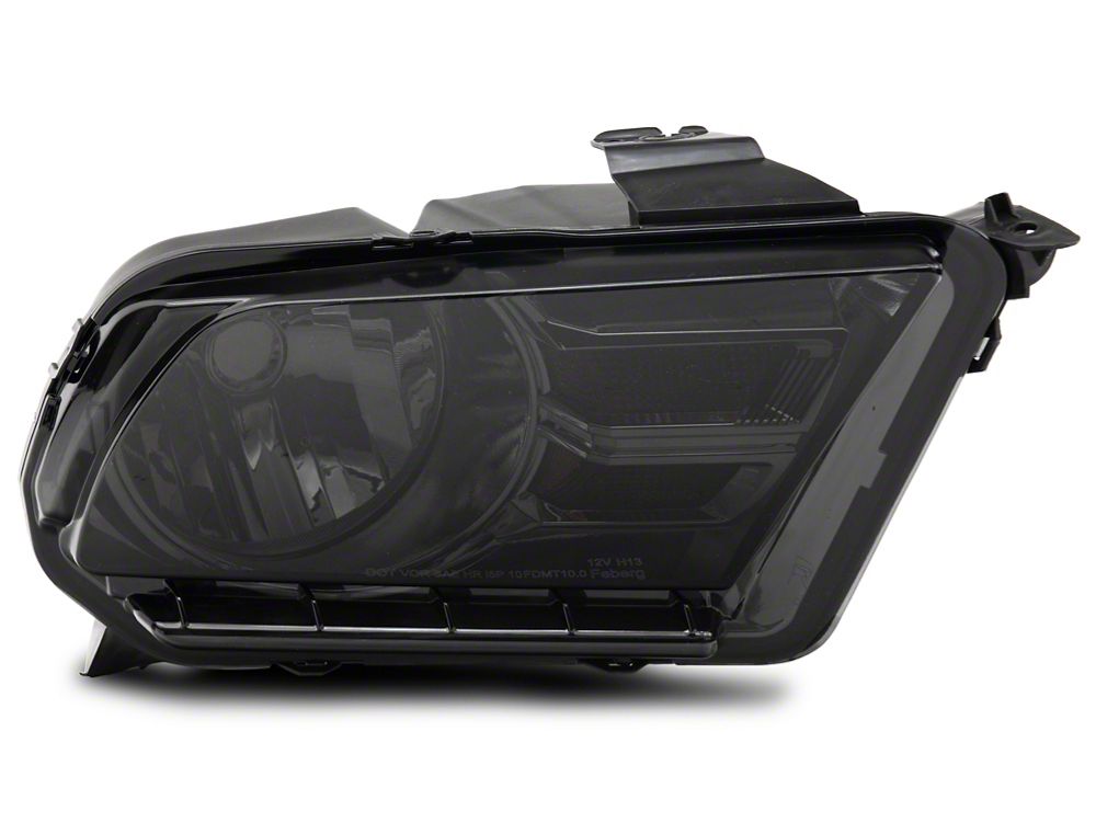 Raxiom Axial Series OEM Style Replacement Headlights; Chrome Housing; Smoked Lens (10-12 Mustang w/ Factory Halogen Headlights)